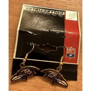 BALTIMORE RAVENS Logo Dangle‎ EARRINGS NEW & OFFICIALLY LICENSED